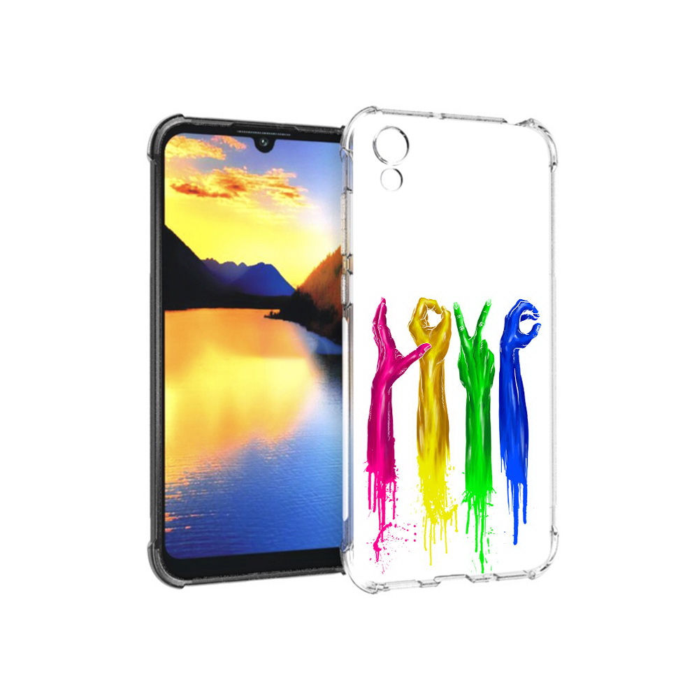 

Чехол MyPads Tocco для Huawei Y5 яркие руки love, Прозрачный, Tocco