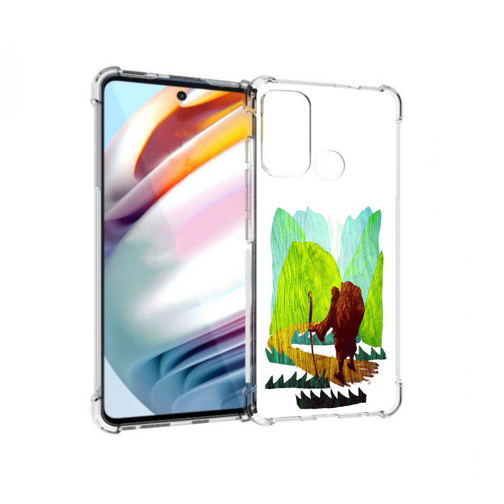 

Чехол MyPads Tocco для Motorola Moto G60 Лесная тропа (PT227068.360.106), Прозрачный, Tocco