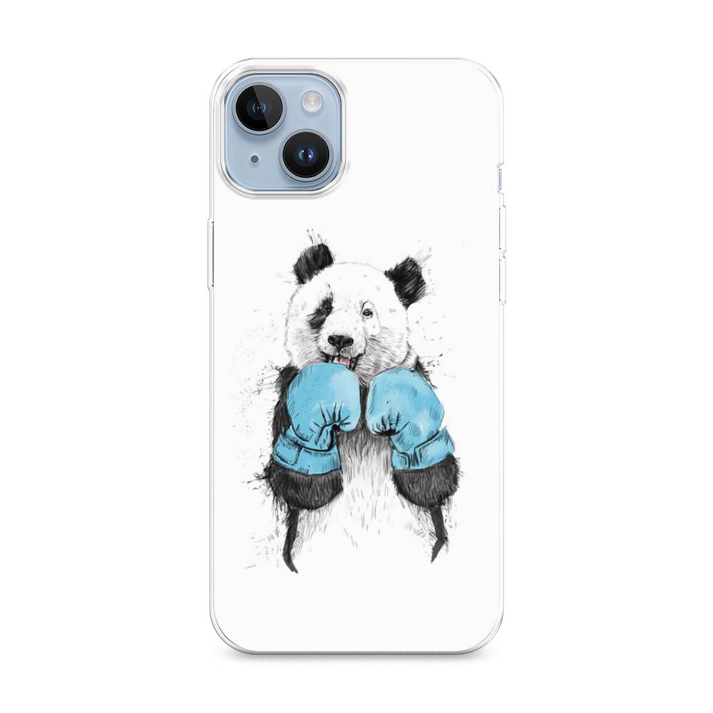 

Чехол для Apple iPhone 14 Plus "Панда боксер", Голубой;белый;серый, 15350-1