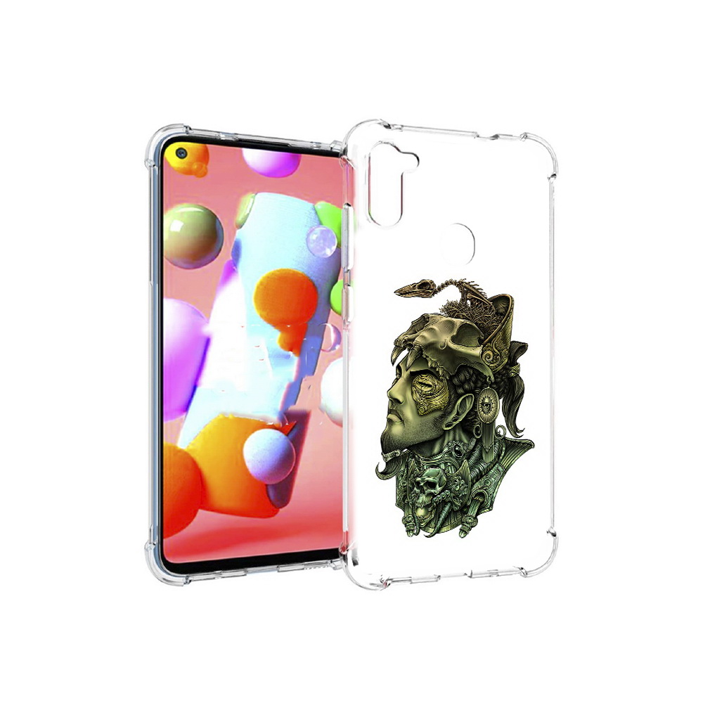 

Чехол MyPads Tocco для Samsung Galaxy M11 бронзовый воин (PT147121.487.248), Прозрачный, Tocco