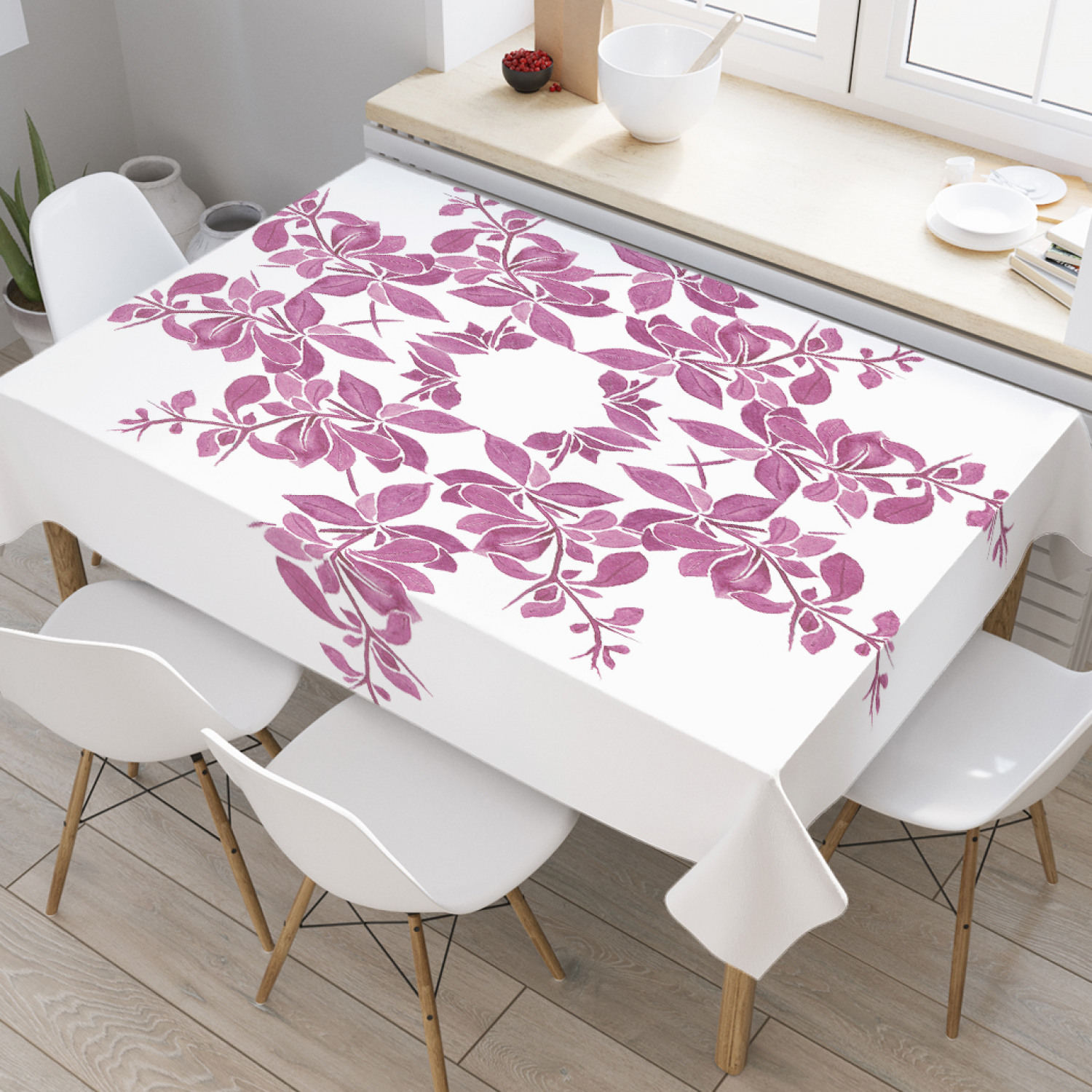 

Скатерть прямоугольная JoyArty "Природа бывает симметричной" из оксфорда, 120x145 см, Белый, Природа бывает симметричной