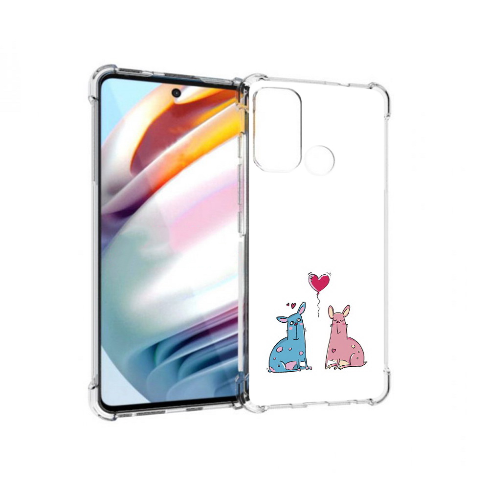

Чехол MyPads Tocco для Motorola Moto G60 Лама любовь (PT227068.360.102), Прозрачный, Tocco