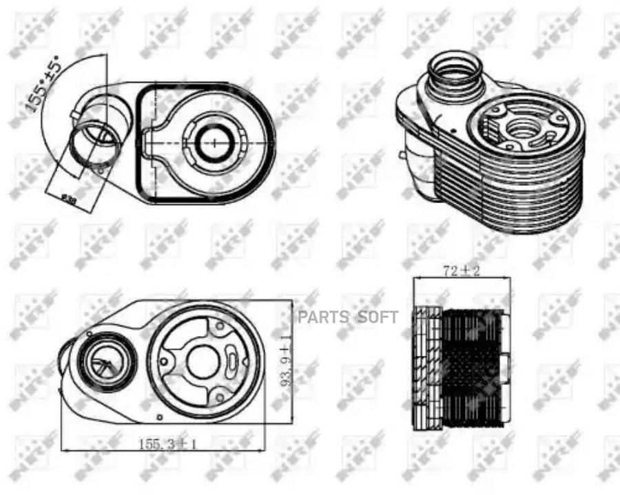 

Радиатор Масляный 1Шт NRF 31324