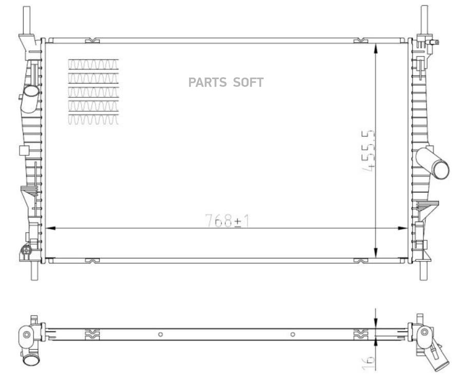 

Радиатор 1Шт NRF 59293