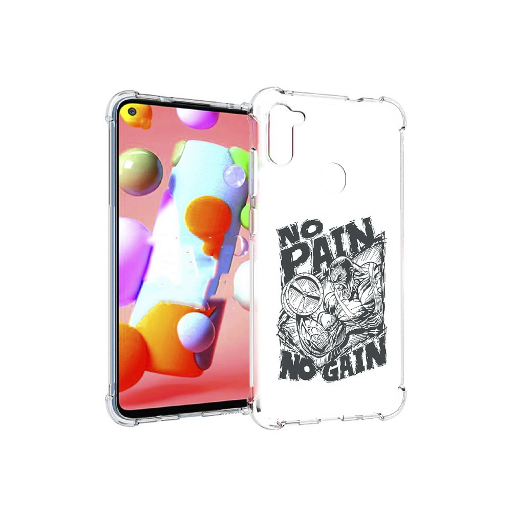 

Чехол MyPads Tocco для Samsung Galaxy M11 бодибилдинг тяжелая работа (PT147121.487.238), Прозрачный, Tocco
