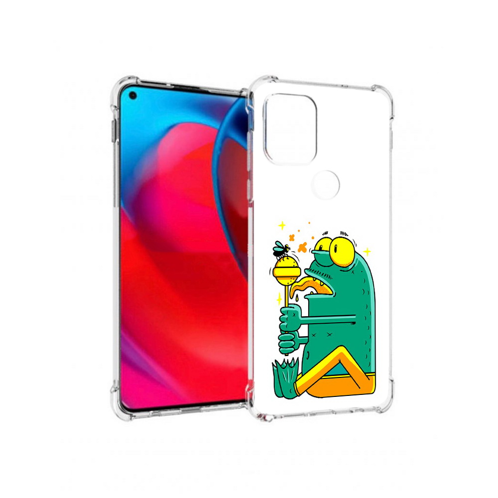 

Чехол MyPads Tocco для Motorola Moto G Зеленая лягушка с чупа чупсом (PT227067.359.85), Прозрачный, Tocco