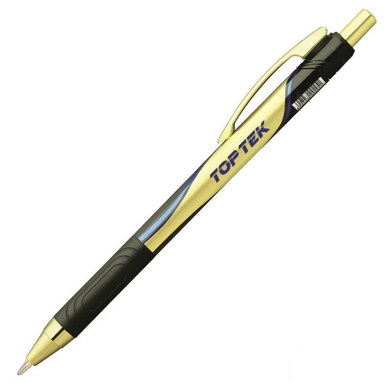 Ручка шариковая автоматическая Unimax Top Tek RT Gold DC (0,8мм, синий) 12шт