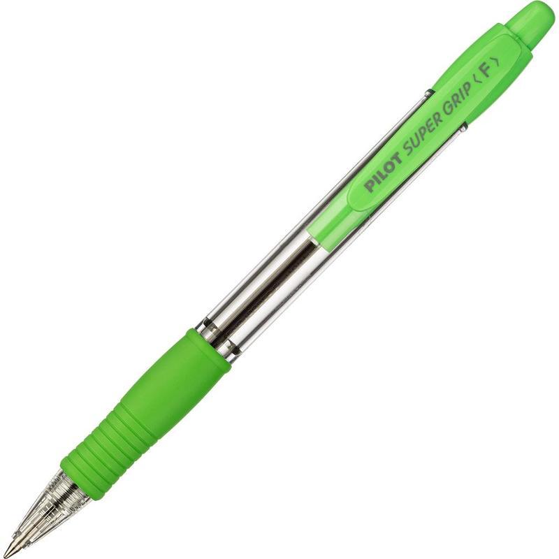 

Ручка шариковая автоматическая Pilot Super Grip (0,32мм, синий, корпус салатовый) 12шт