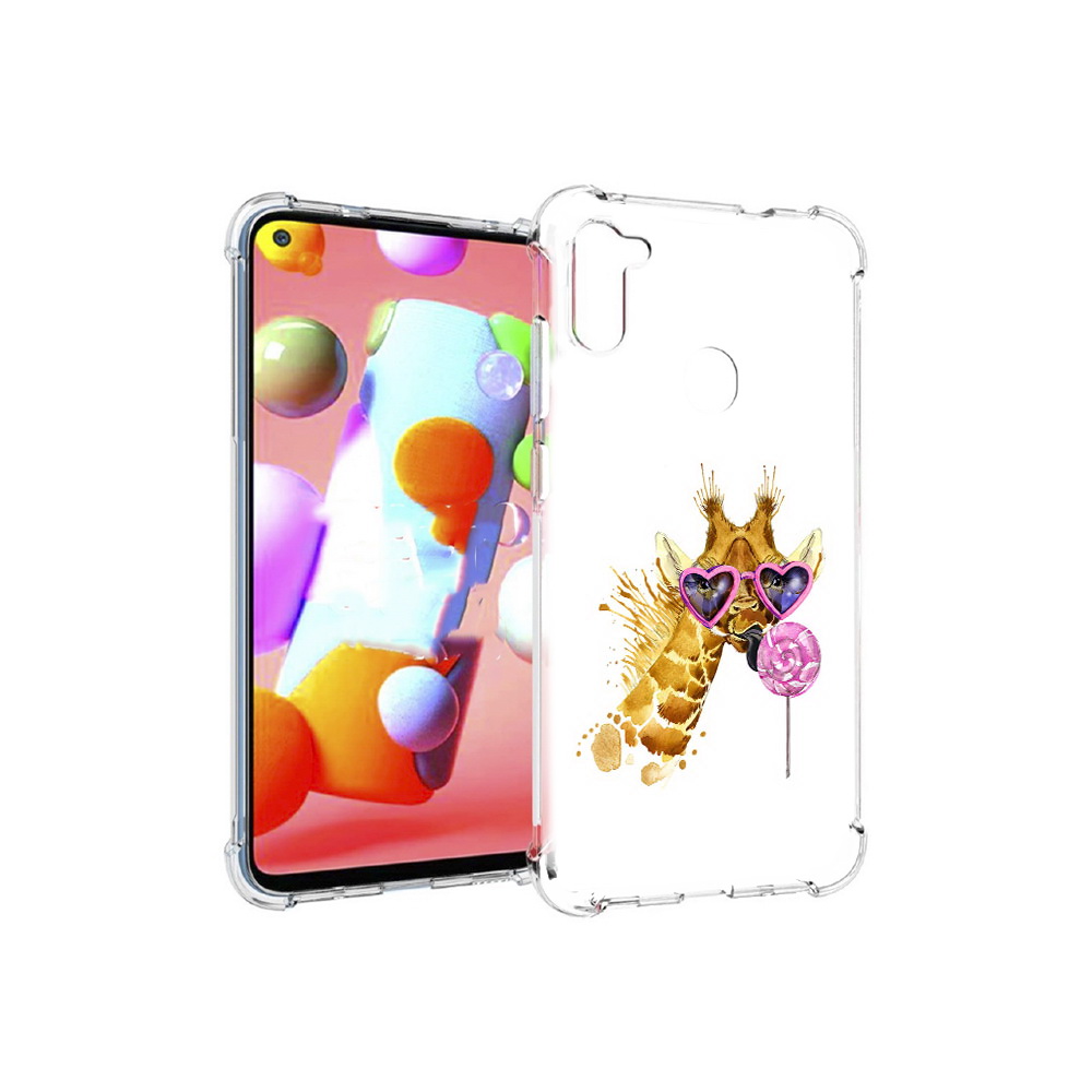 

Чехол MyPads Tocco для Samsung Galaxy M11 акварельный жираф (PT147121.487.217), Прозрачный, Tocco