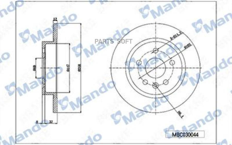 

Тормозной диск Mando mbc030045