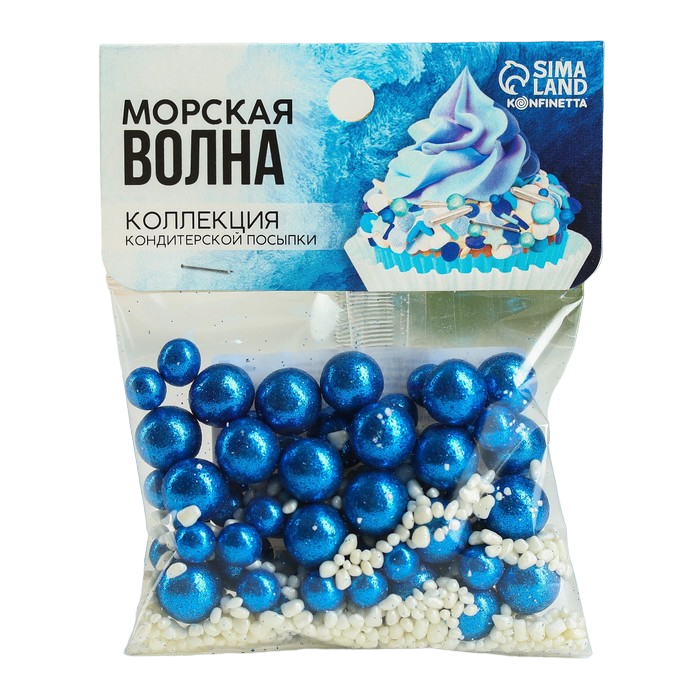 

Микс жемчуг и перламутровая крошка «Морская волна», 50 г.