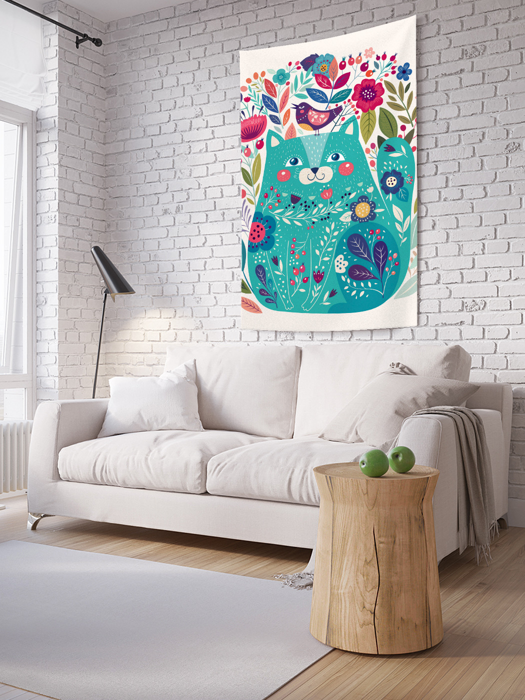 

Вертикальное фотопанно на стену JoyArty Счастливый котик 150x200 см, Счастливый котик