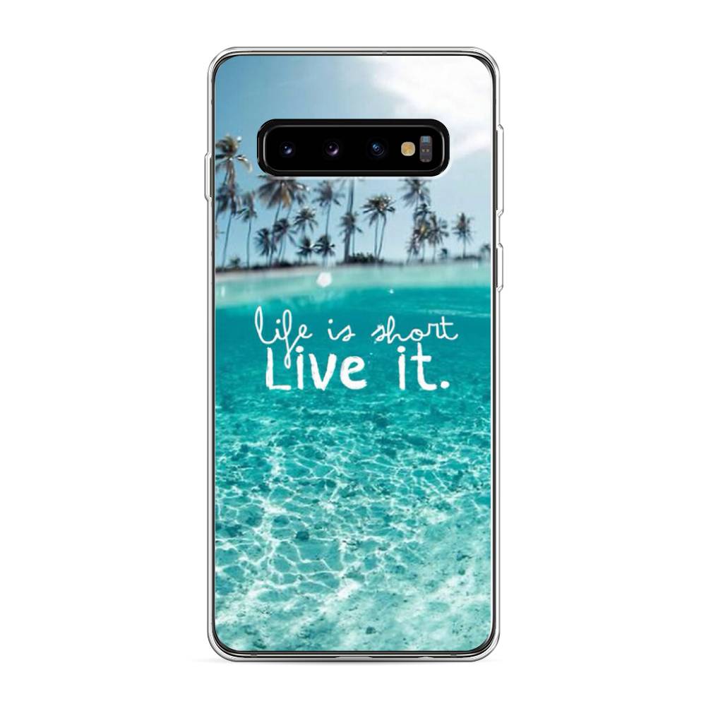 

Чехол Awog на Samsung Galaxy S10 "Live it", Разноцветный, 27050-7