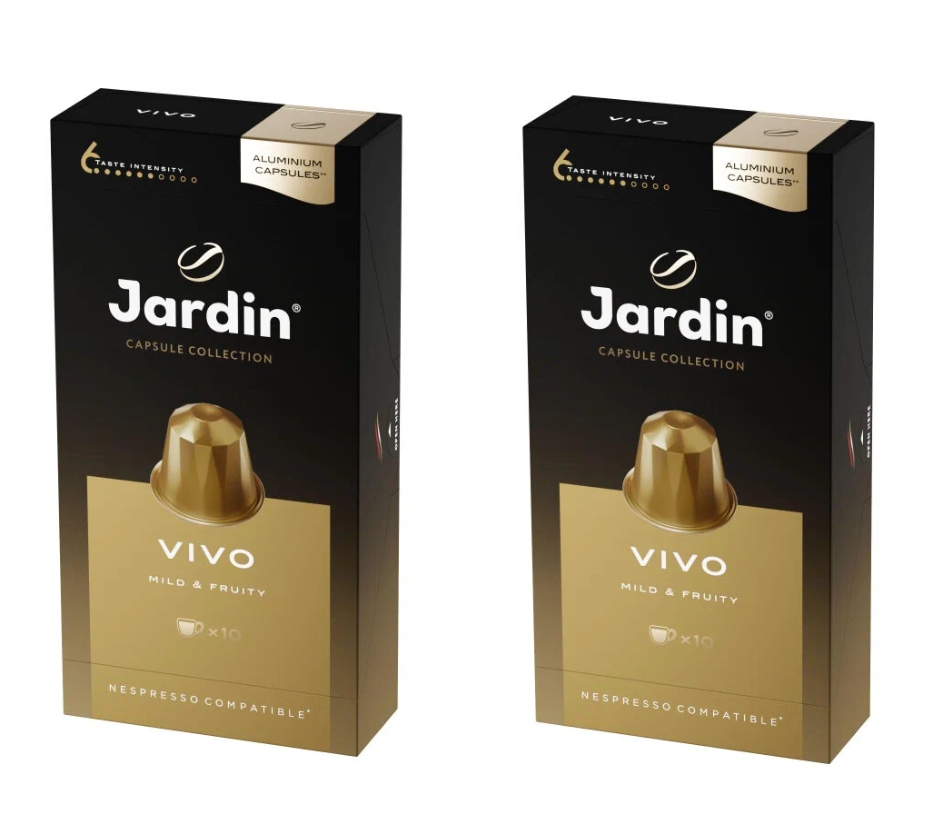 Кофе капсульный Jardin Vivo молотый жареный, 5 г, 10 шт х 2 шт