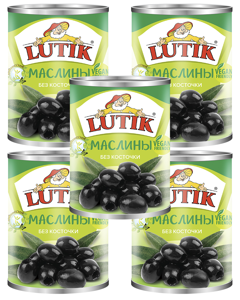 Маслины Lutik без косточки, 280 мл. - 5 шт.