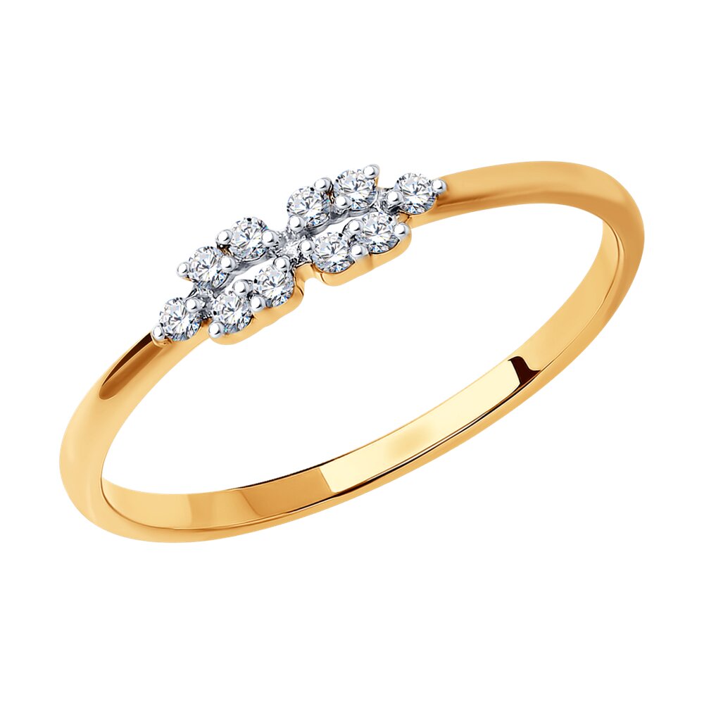 

Кольцо из красного золота с фианитом р. 17 SOKOLOV 018981, 018981