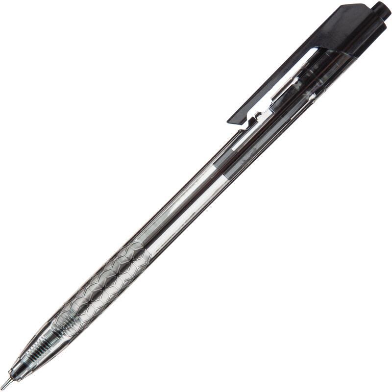 

Ручка шариковая автоматическая Deli Arrow (0.35мм, черный цвет чернил), 12шт.