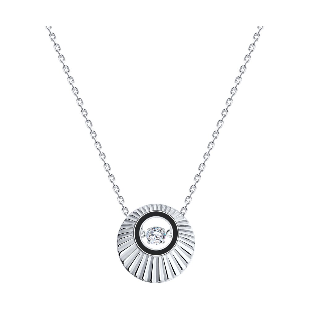 

Колье из серебра 40-45 см Diamant 94-170-01875-1, фианит/эмаль, 94-170-01875-1