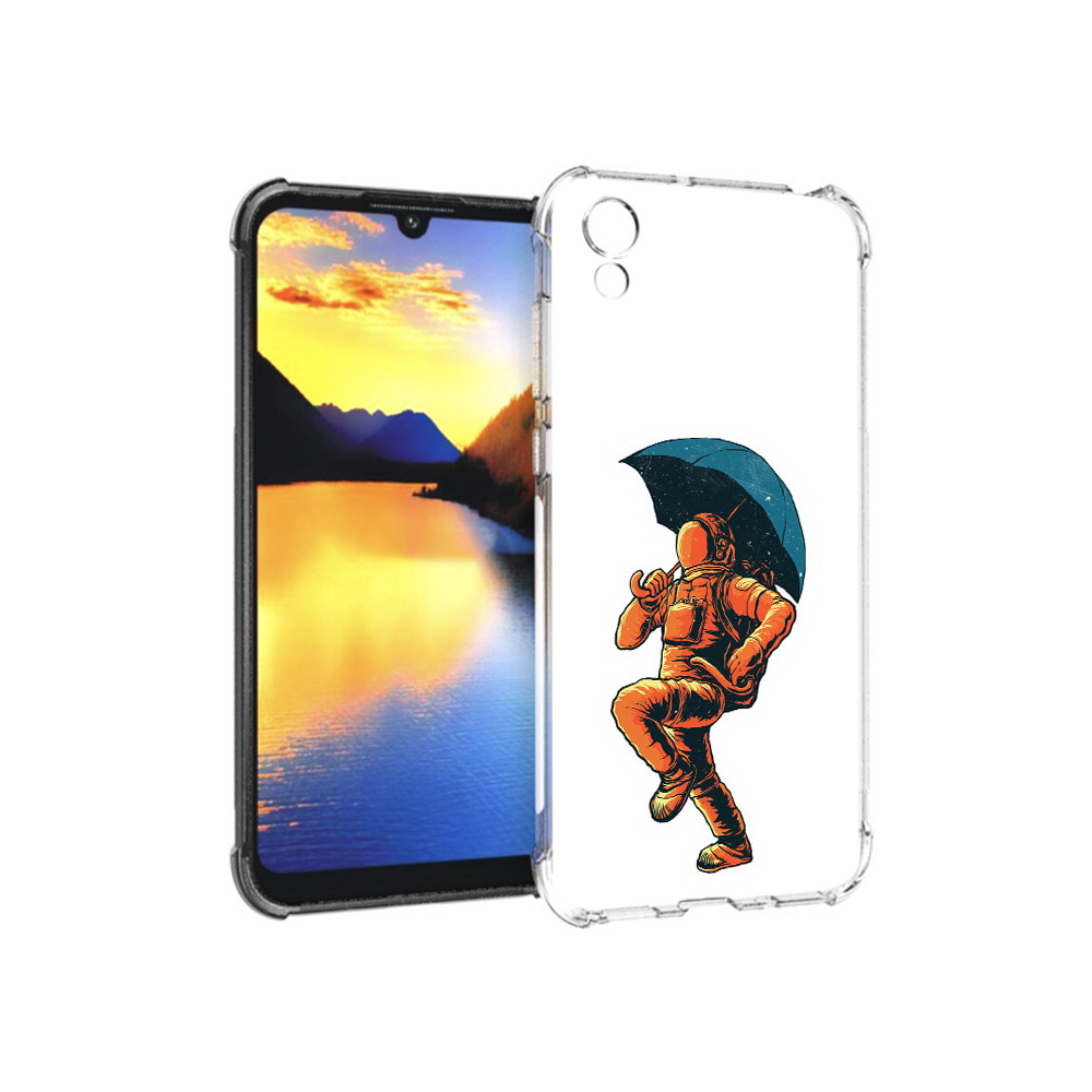 

Чехол MyPads Tocco для Huawei Y5 шагающий космонавт с зонтом, Прозрачный, Tocco