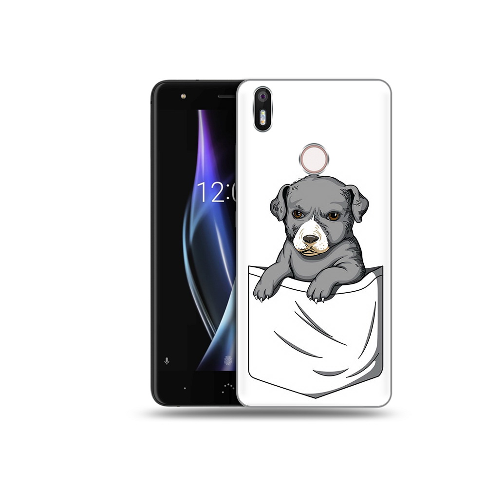 

Чехол MyPads Tocco для BQ Aquaris X собачка в кармане, Прозрачный, Tocco