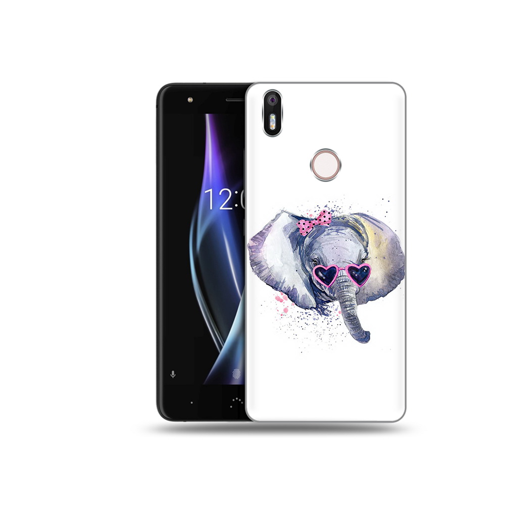 

Чехол MyPads Tocco для BQ Aquaris X слоник в очках, Прозрачный, Tocco