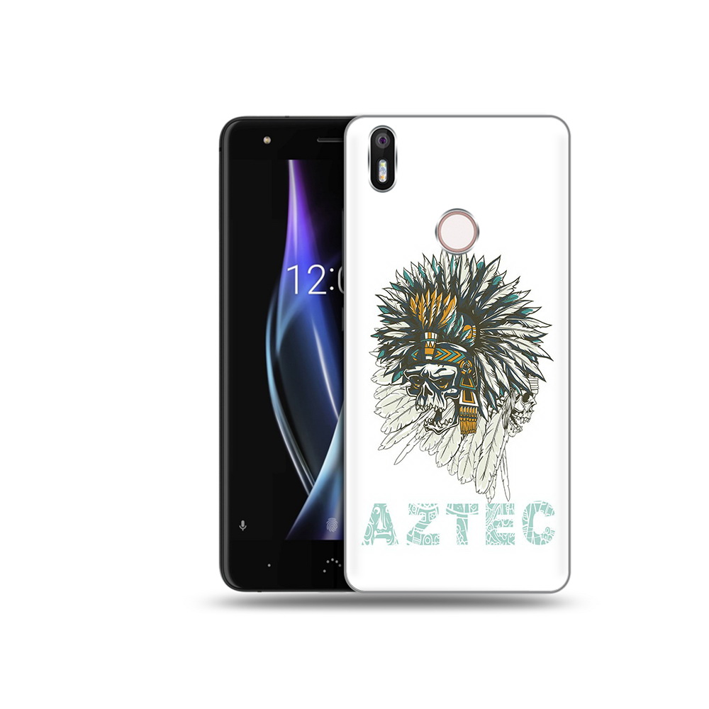 

Чехол MyPads Tocco для BQ Aquaris X скелет индеец, Прозрачный, Tocco