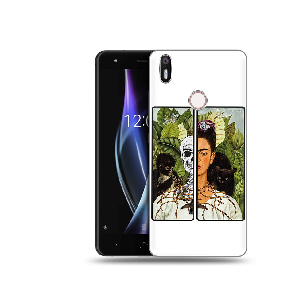 

Чехол MyPads Tocco для BQ Aquaris X сдвоенная картинка девушка скелет, Прозрачный, Tocco