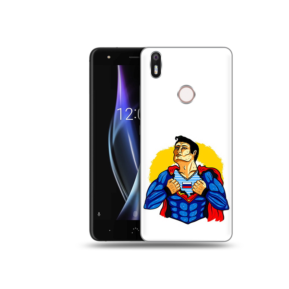 

Чехол MyPads Tocco для BQ Aquaris X русский супермен, Прозрачный, Tocco
