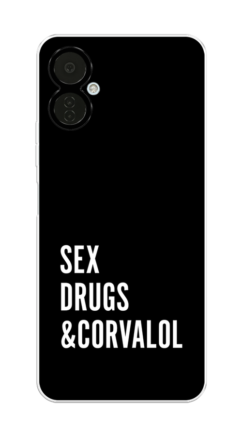 

Чехол на Tecno Camon 19 Neo "Corvalol", Черный;серый;белый, 302350-6
