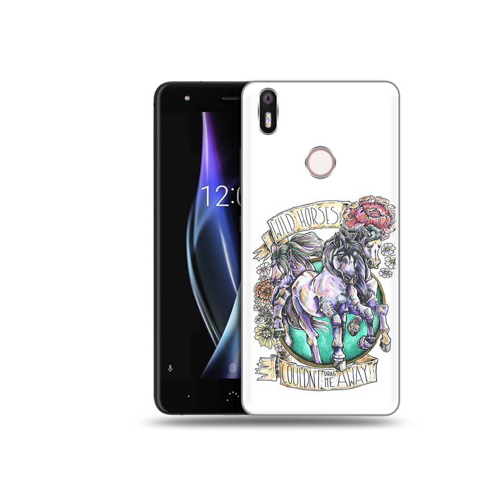 

Чехол MyPads Tocco для BQ Aquaris X рисунок коней в цветах, Прозрачный, Tocco