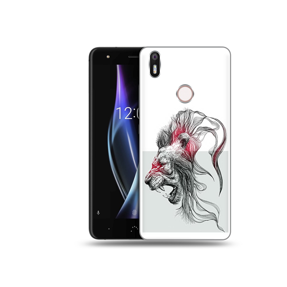 

Чехол MyPads Tocco для BQ Aquaris X разъяренный лев, Прозрачный, Tocco