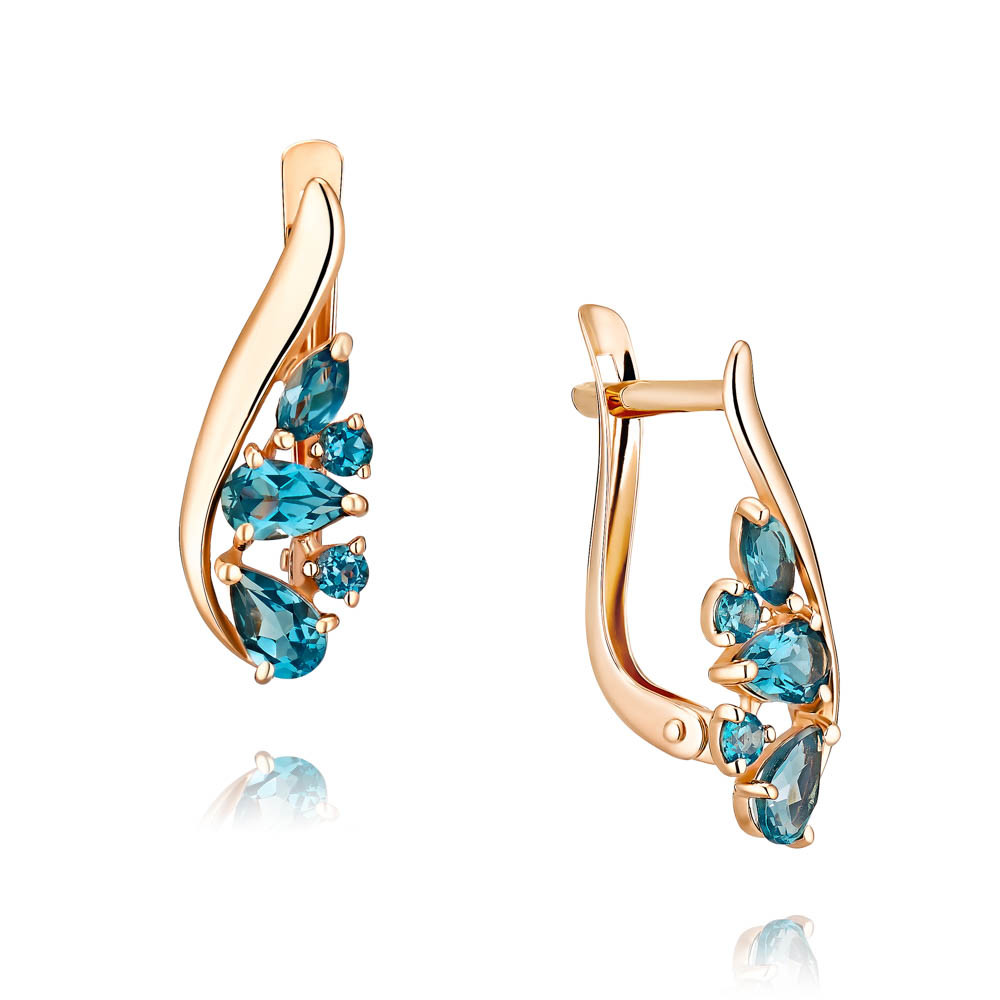 

Серьги из красного золота с топазом ADAMAS 2456399/01-А50-660, 2456399/01-А50-660