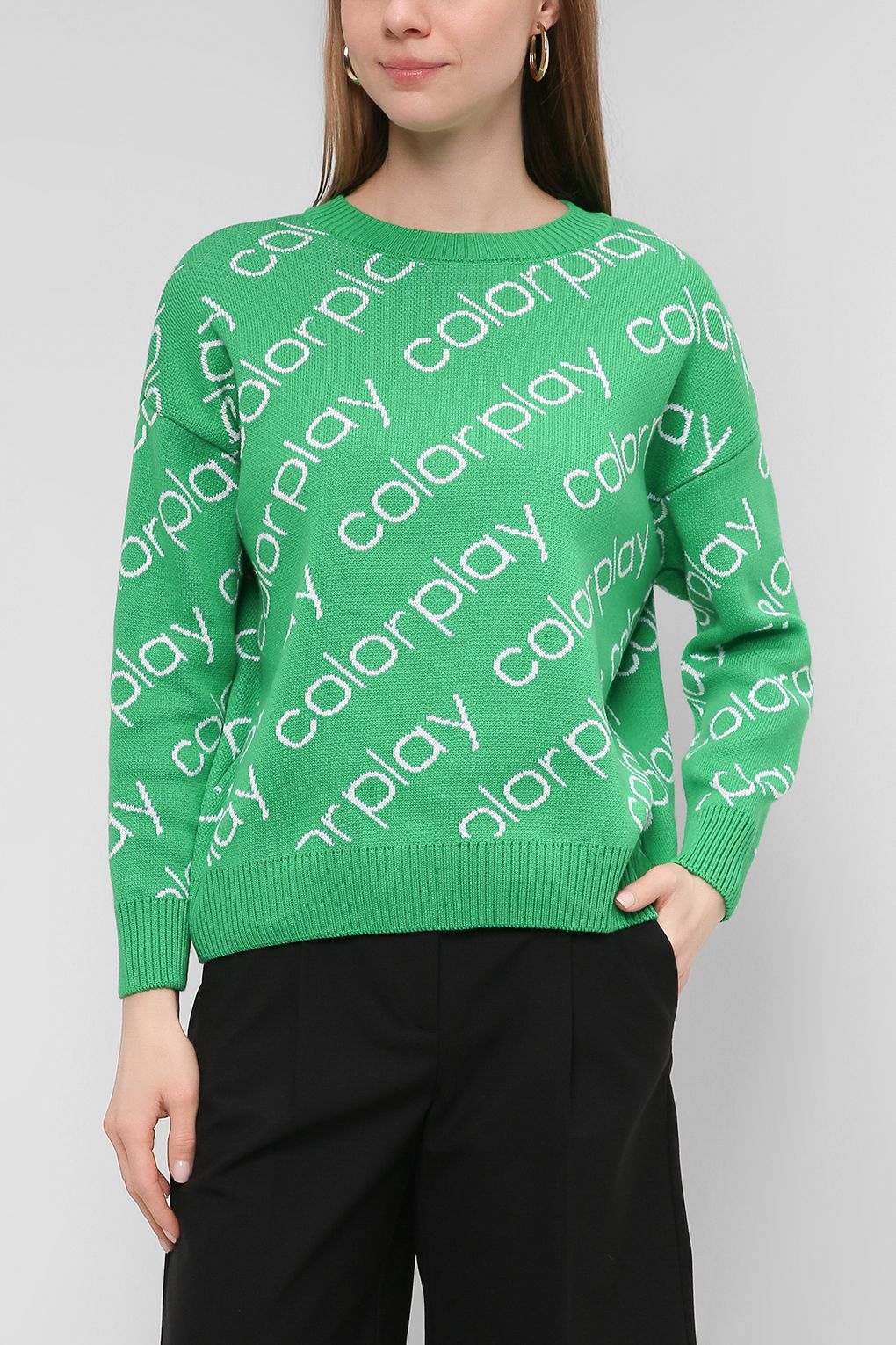 

Джемпер женский COLORPLAY CP2204T3356 зеленый S, CP2204T3356
