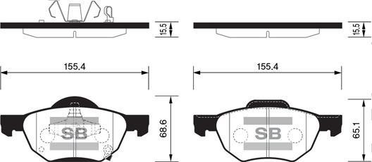 

Тормозные колодки Sangsin brake SP1573