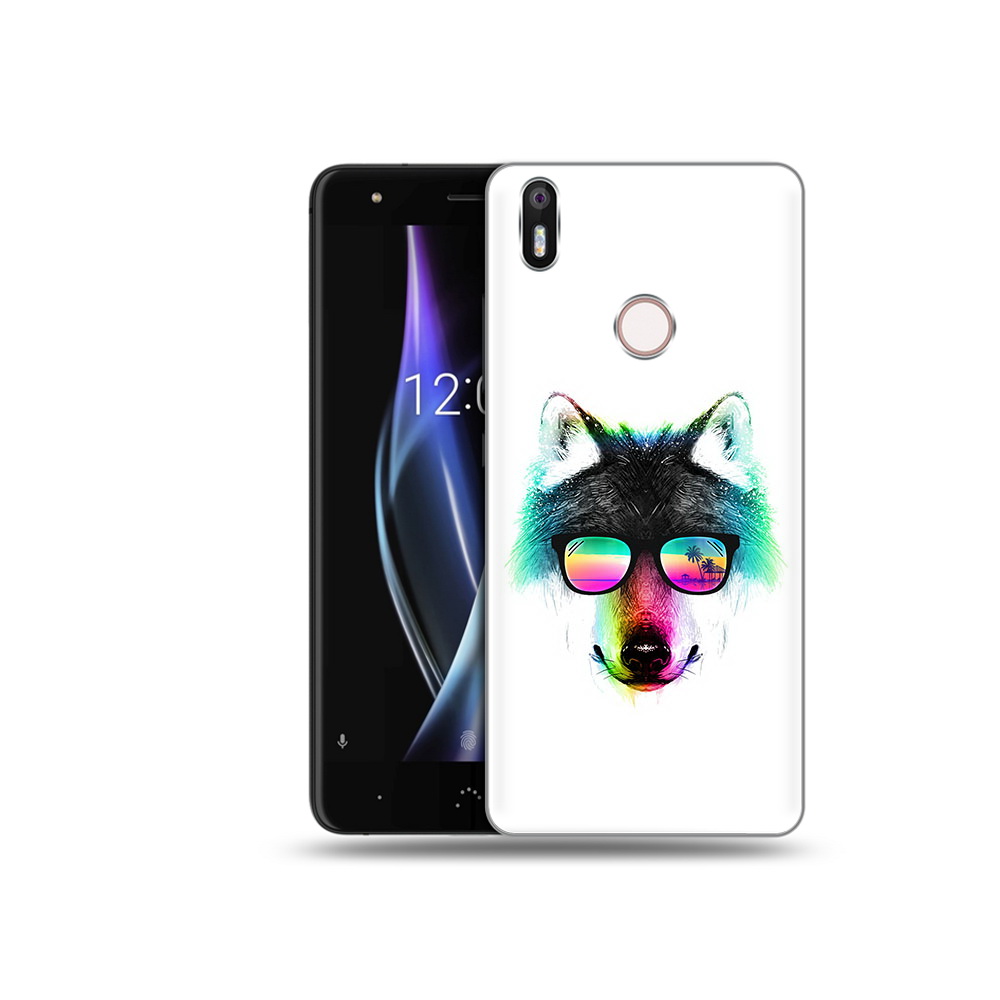 

Чехол MyPads Tocco для BQ Aquaris X радужный волк, Прозрачный, Tocco