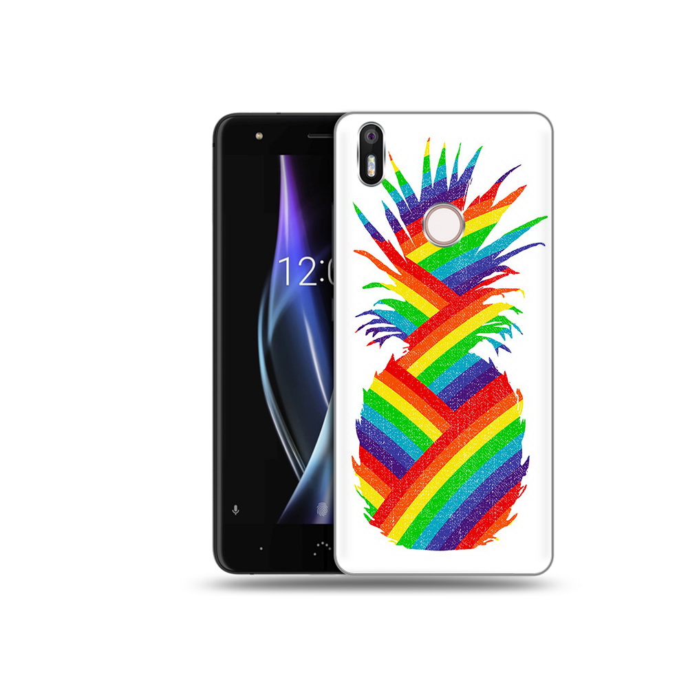 

Чехол MyPads Tocco для BQ Aquaris X радужный ананас, Прозрачный, Tocco