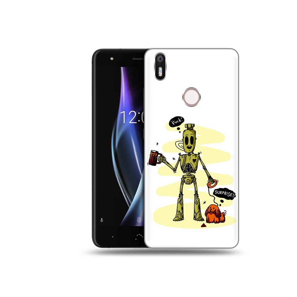 

Чехол MyPads Tocco для BQ Aquaris X прикольный робот, Прозрачный, Tocco