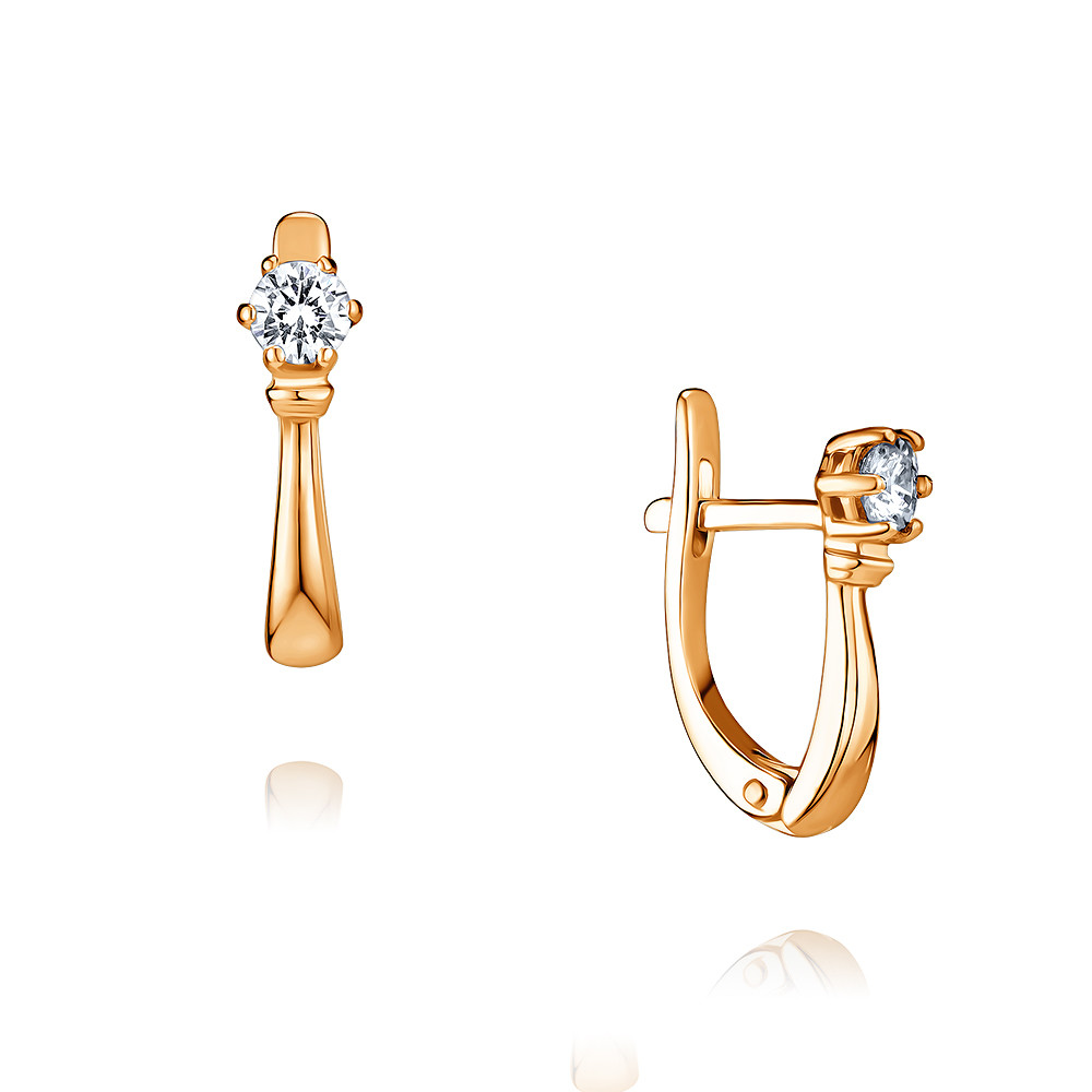 

Серьги из красного золота с фианитом ADAMAS 2435059/01-А50-72, 2435059/01-А50-72