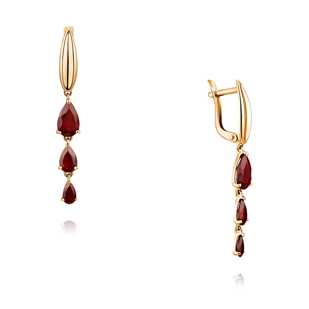 

Серьги из красного золота с гранатом ADAMAS 2457274/01-А50-655, 2457274/01-А50-655