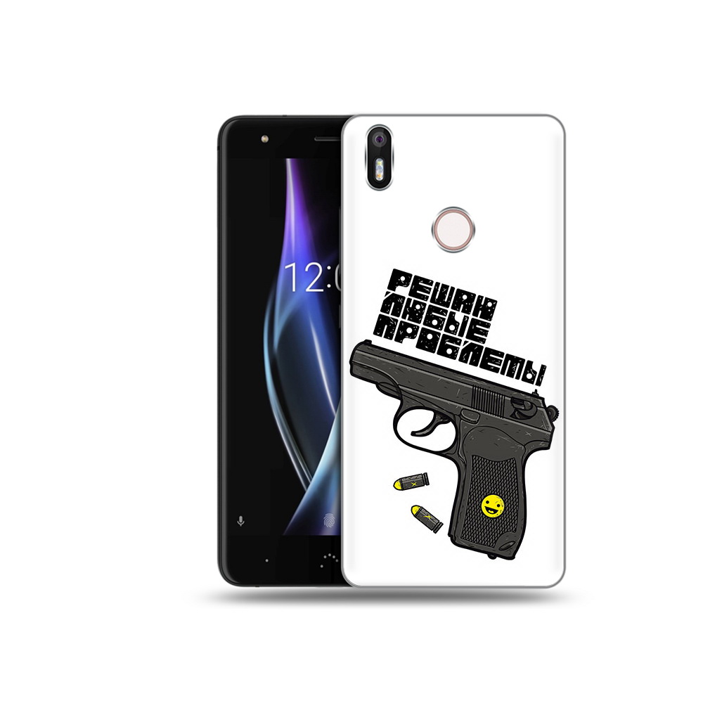 

Чехол MyPads Tocco для BQ Aquaris X пистолет против проблем, Прозрачный, Tocco