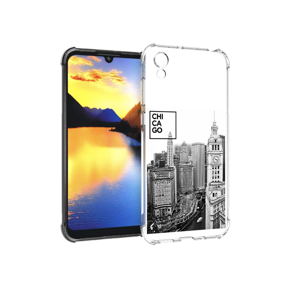 

Чехол MyPads Tocco для Huawei Y5 черно белый чикаго, Прозрачный, Tocco