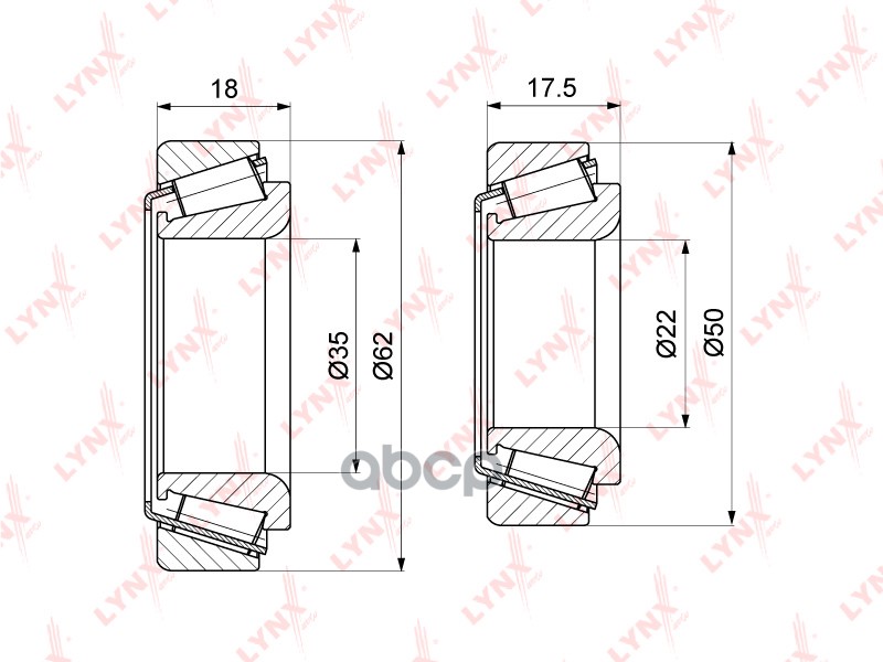 

Подшипник Ступицы Mercedes C (W203,W204) (00-) Передней Lynx Wb1282