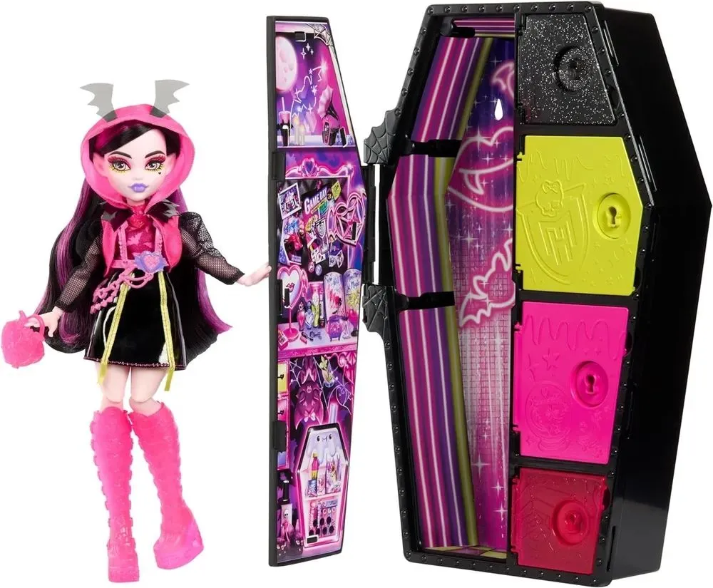 Кукла Monster High Neon frights Drakulaura HNF78 кукла monster high neon frights drakulaura hnf78