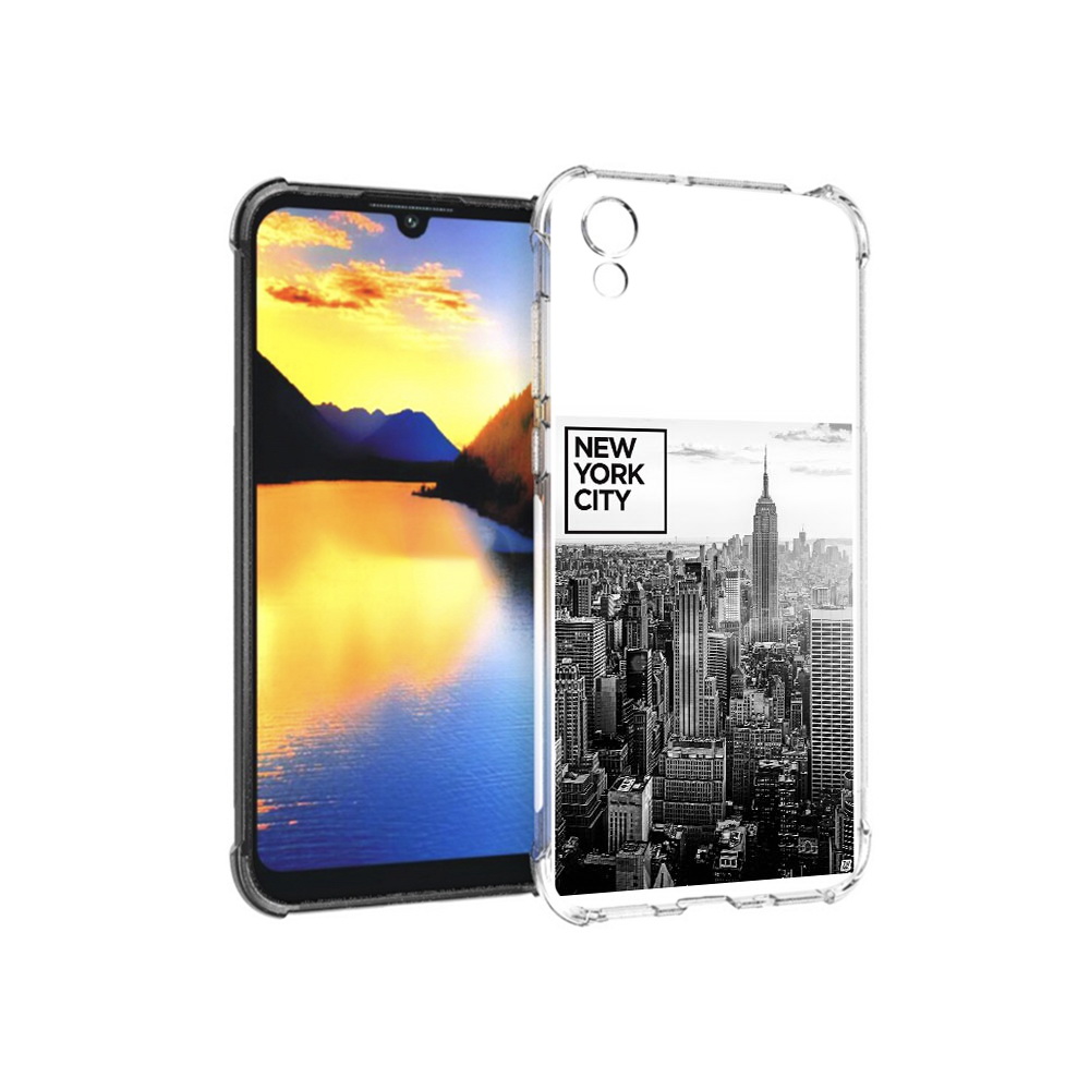 

Чехол MyPads Tocco для Huawei Y5 черно белый ньюерк, Прозрачный, Tocco