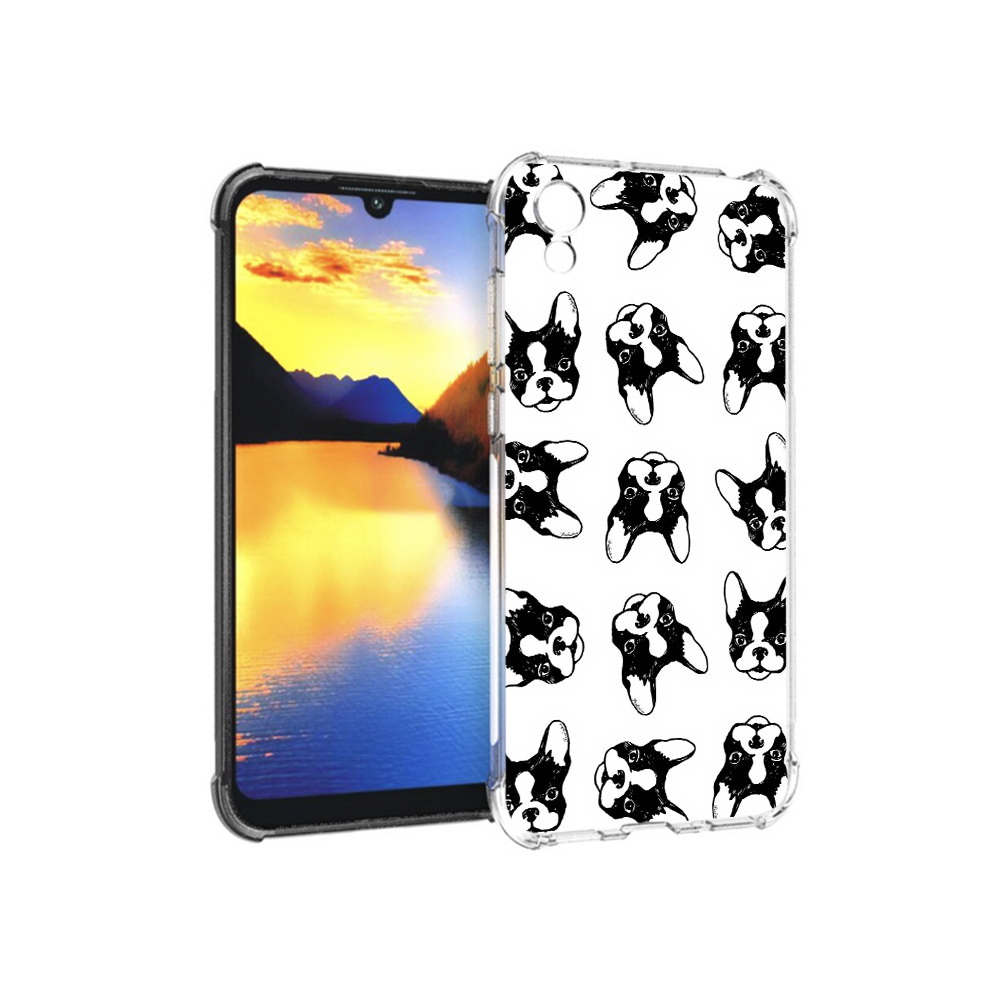 

Чехол MyPads Tocco для Huawei Y5 черно белые собачки, Прозрачный, Tocco
