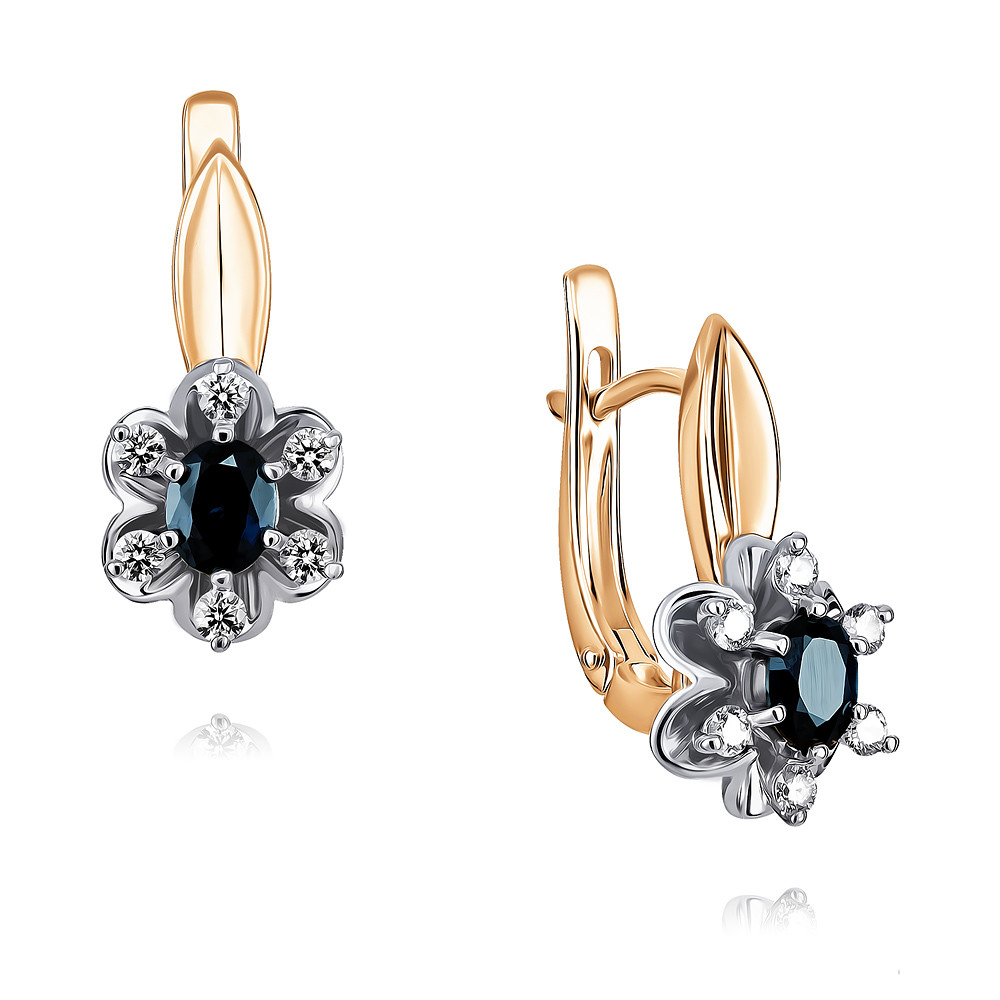 

Серьги из красного золота с бриллиантом/сапфиром ADAMAS 2416558-А50Д-432, 2416558-А50Д-432