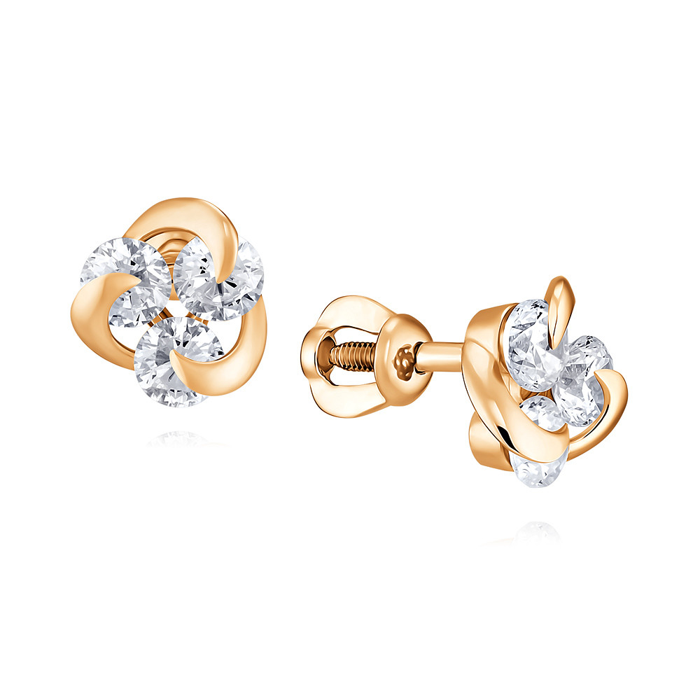 

Серьги из красного золота с фианитом ADAMAS 2117919-А500-72, 2117919-А500-72