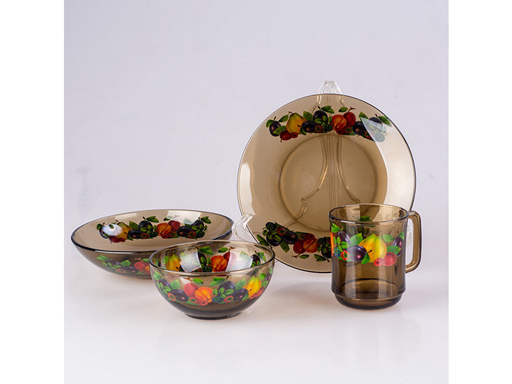 

Набор столовый стеклянный 24 предметов Сливовый 62158