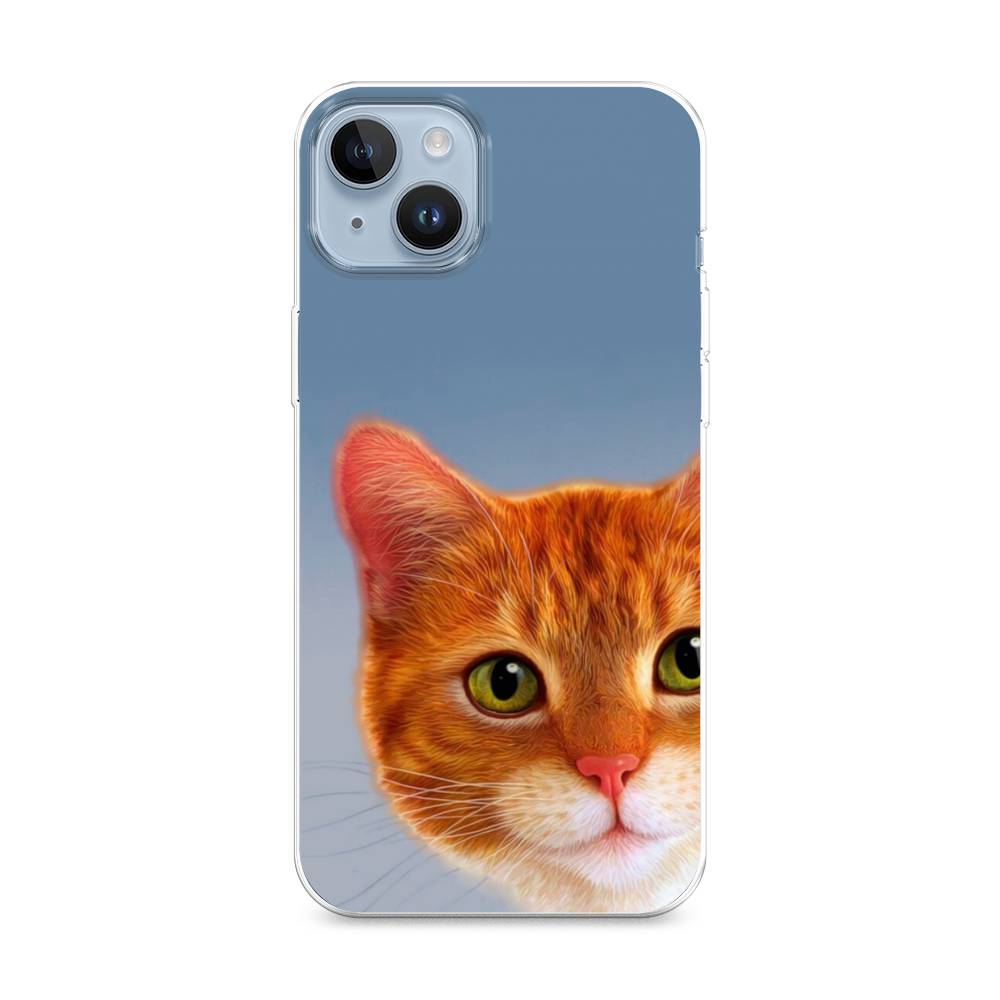 

Чехол на Apple iPhone 14 Plus "Любопытный котик", Коричневый, 15350-1