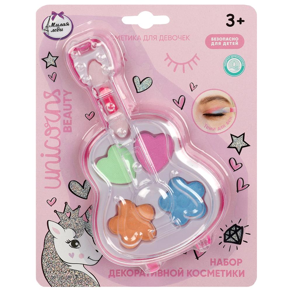 

Косметический игровой набор : тени для век, аппликатор Милая Леди 70522E2-2-UNI-ML, Голубой;зеленый;оранжевый;розовый